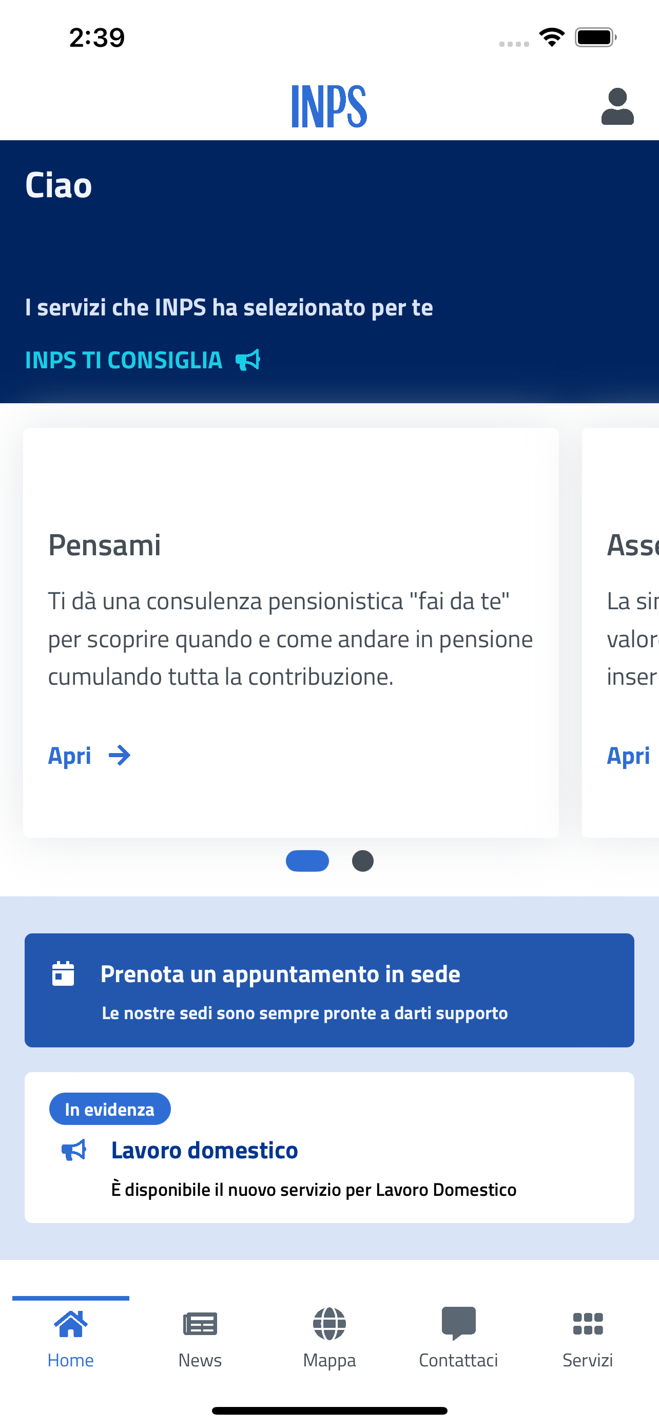 INPS mobile