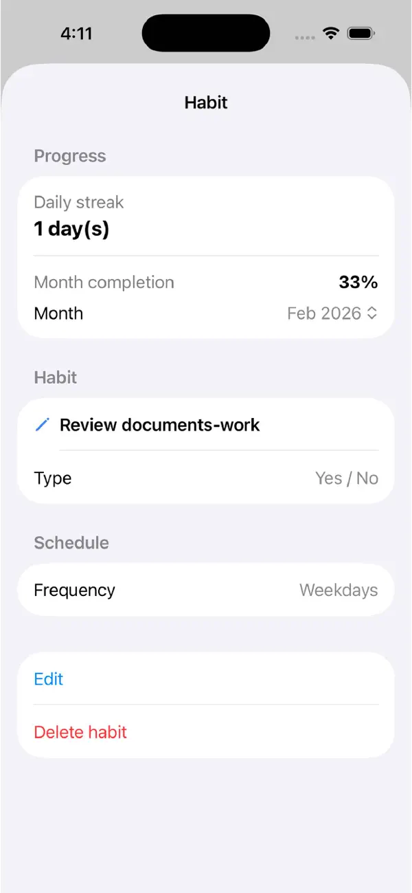 Screenshot #3 pour My Habits Tracker Route Time