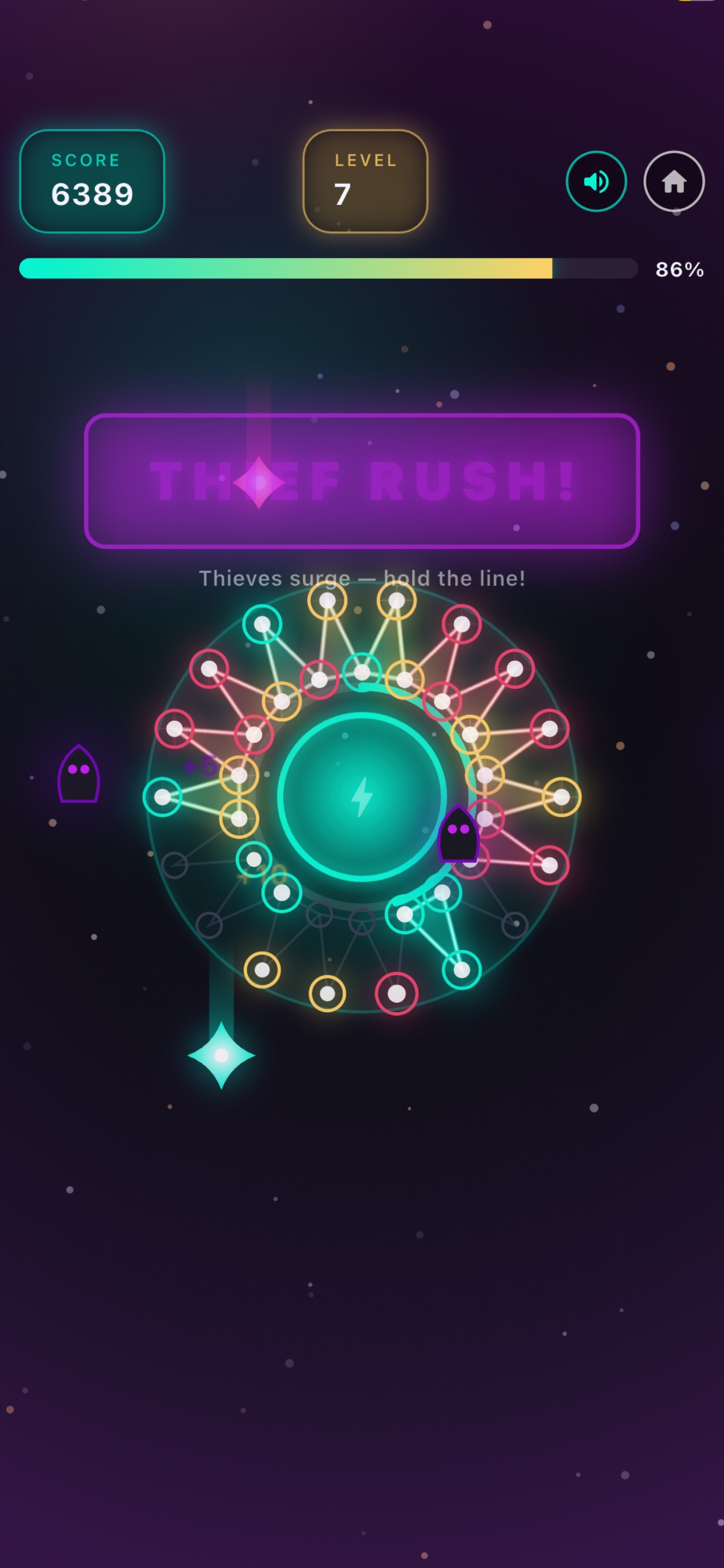 Screenshot 1 of Glow Loop: Cosmic Defense