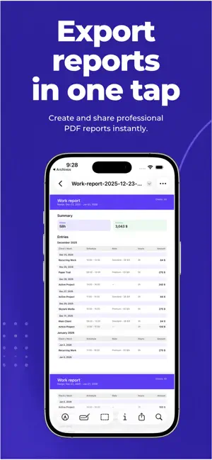 Work Hour Tracker - WorkLog screenshot 3