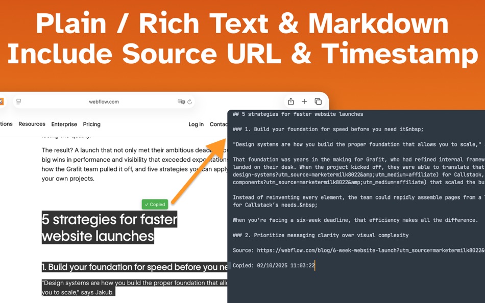 #2. Copy On Select for Safari (macOS) بواسطة: Pierre Stanislas