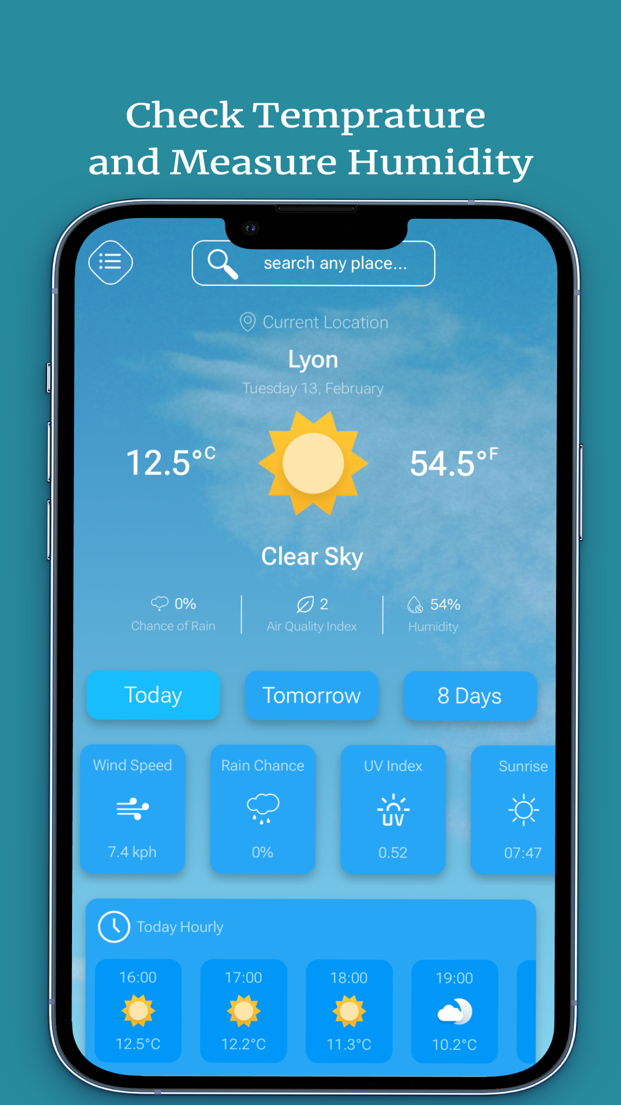 Thermometer -Temperature Today
