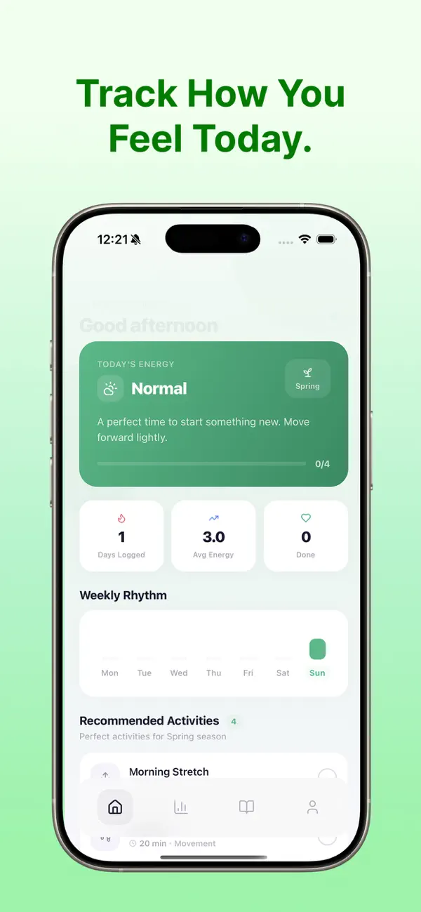 Screenshot #3 pour Seasons - Energy & MoodTracker