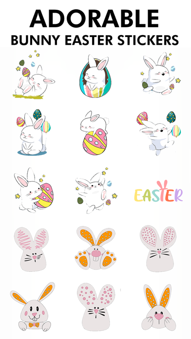 Screenshot #3 pour Adorable Bunny Easter Stickers