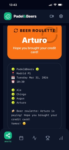 padel&beers screenshot