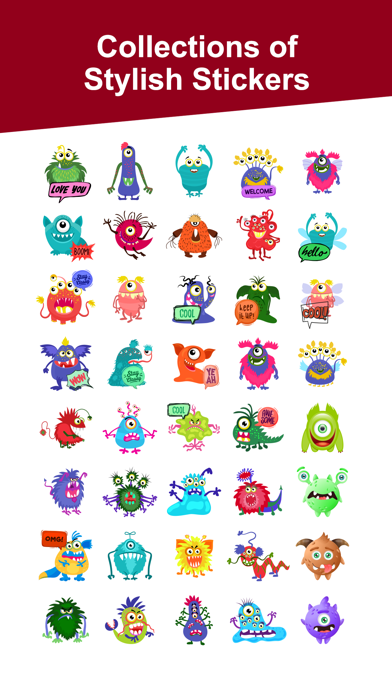 Screenshot #2 pour Cute Monsters and Emojis