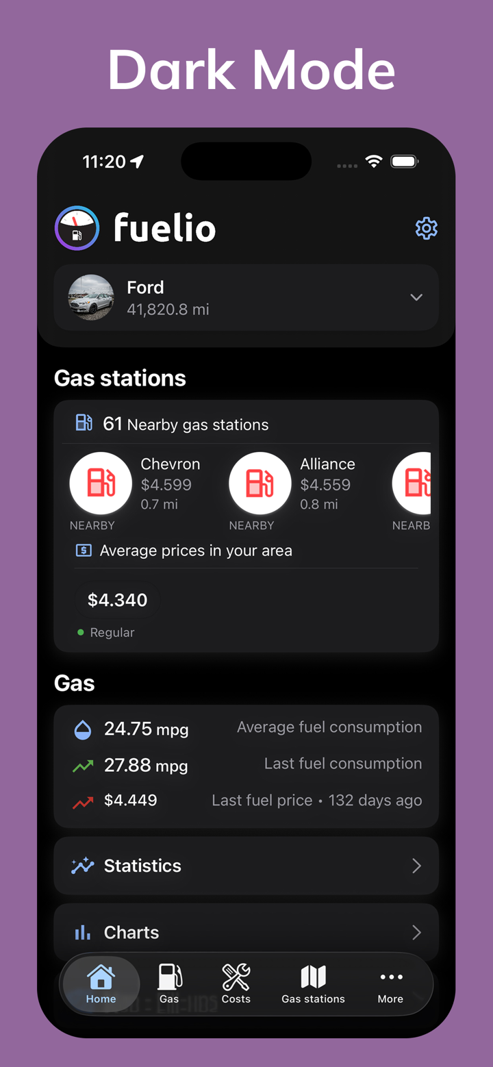 Fuelio: Gas Log & MPG Tracker screenshot 10