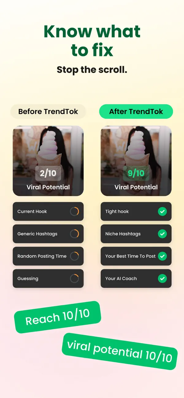 TrendTok Analytics & Tracker iOS app screenshot showing feature 3
