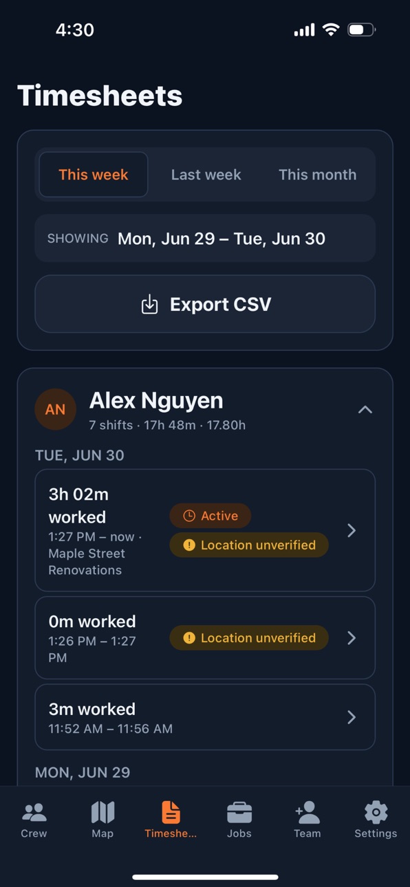 iPhone screenshot