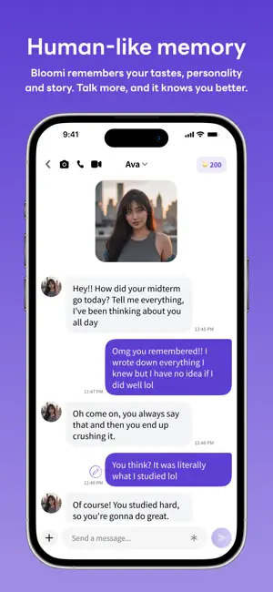 Bloomi: AI Friend with a Life screenshot 4