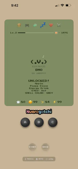Nuerogotchi screenshot 2