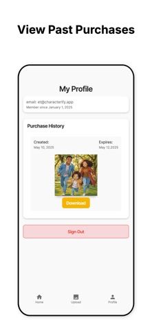 Characterify screenshot