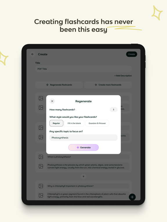 Knowt: AI Flashcards & Notes iPad screenshot 4 - Education app