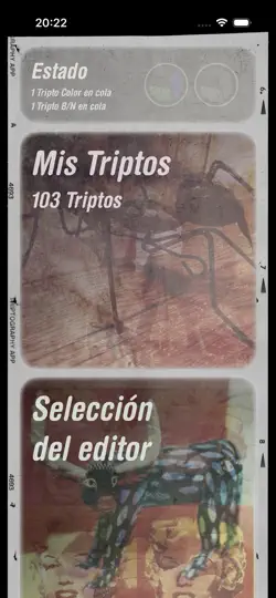 Captura de pantalla de Triptography en iPhone 3