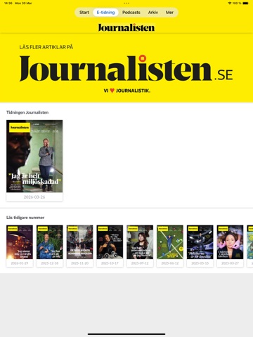Journalisten iPad screenshot