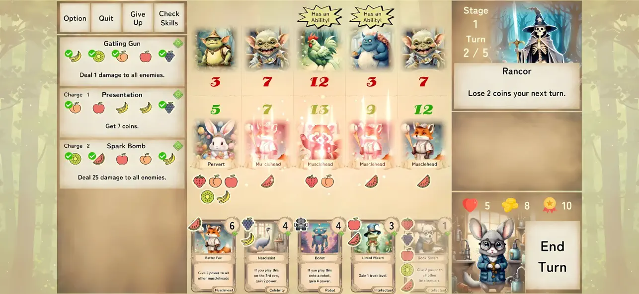 Screenshot #3 pour Kemotaku Roguelike Card Puzzle