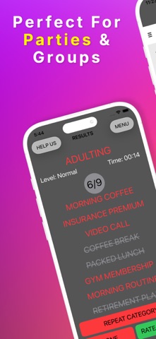 Charades Adult iPhone screenshot