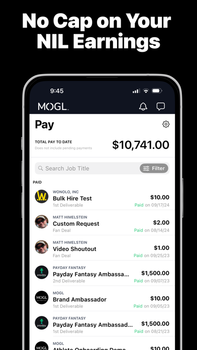 MOGL - NIL Deals Marketplace iPhone screenshot 5 - Sports app