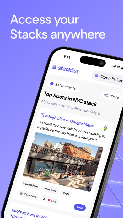 Stacklist App Screenshot