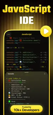 JavaScript IDE & Node.js screenshot 1
