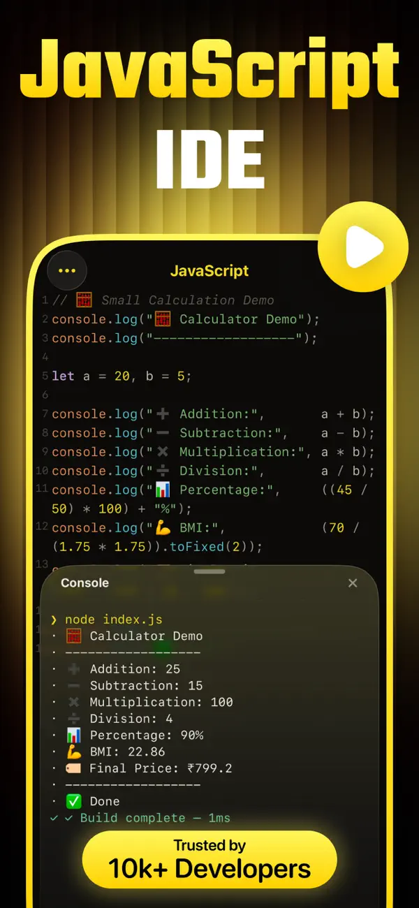 #1. JavaScript Code Editor & IDE (iOS) 由: Devashy Rangpariya