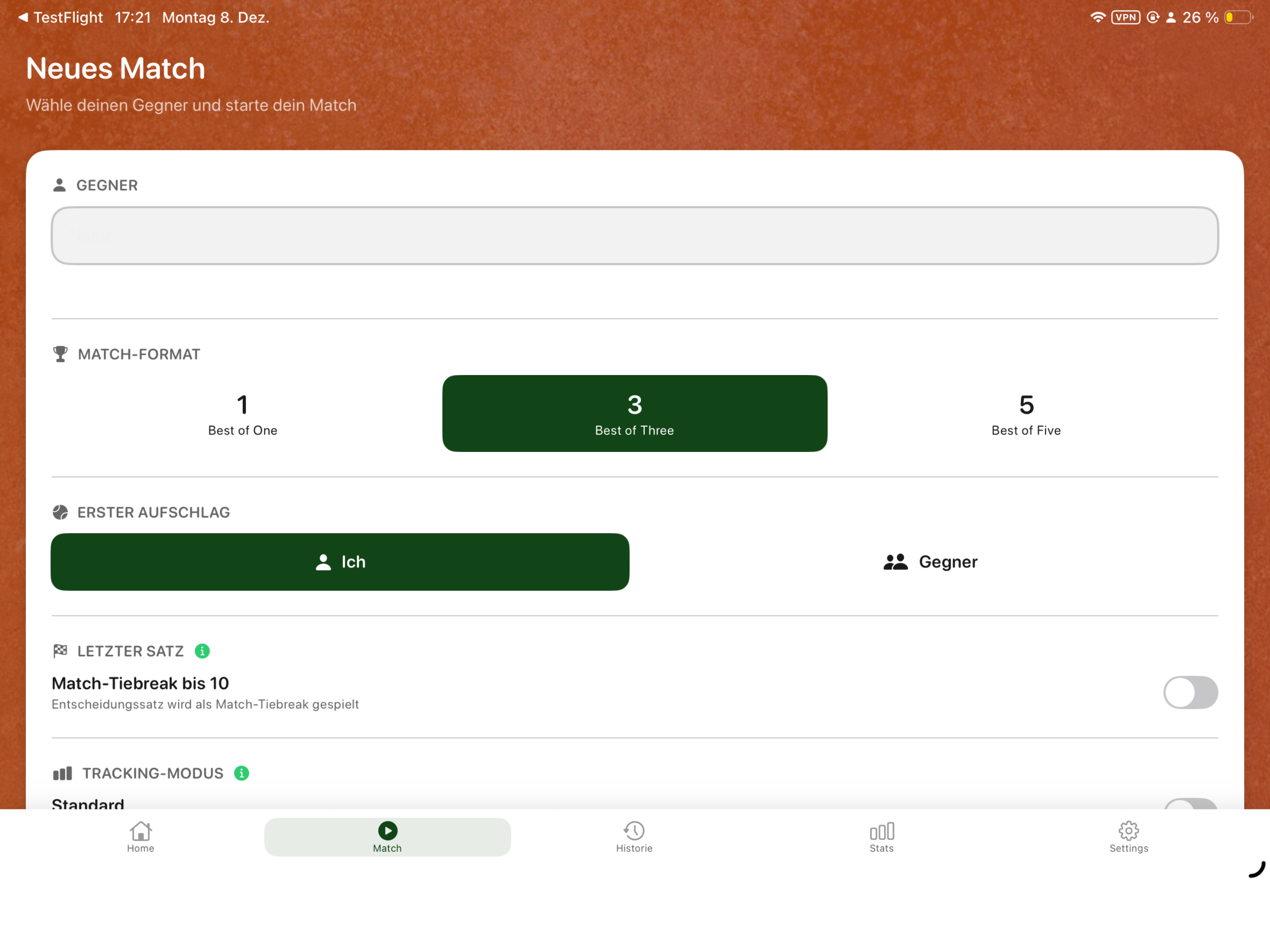 Courtly – Tennis Tracker