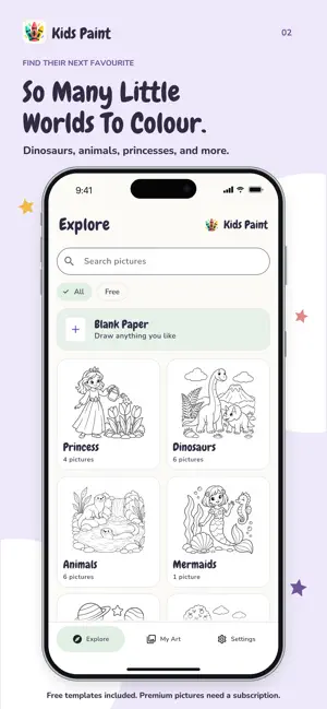 Kids Paint: Colouring Art Book screenshot 2