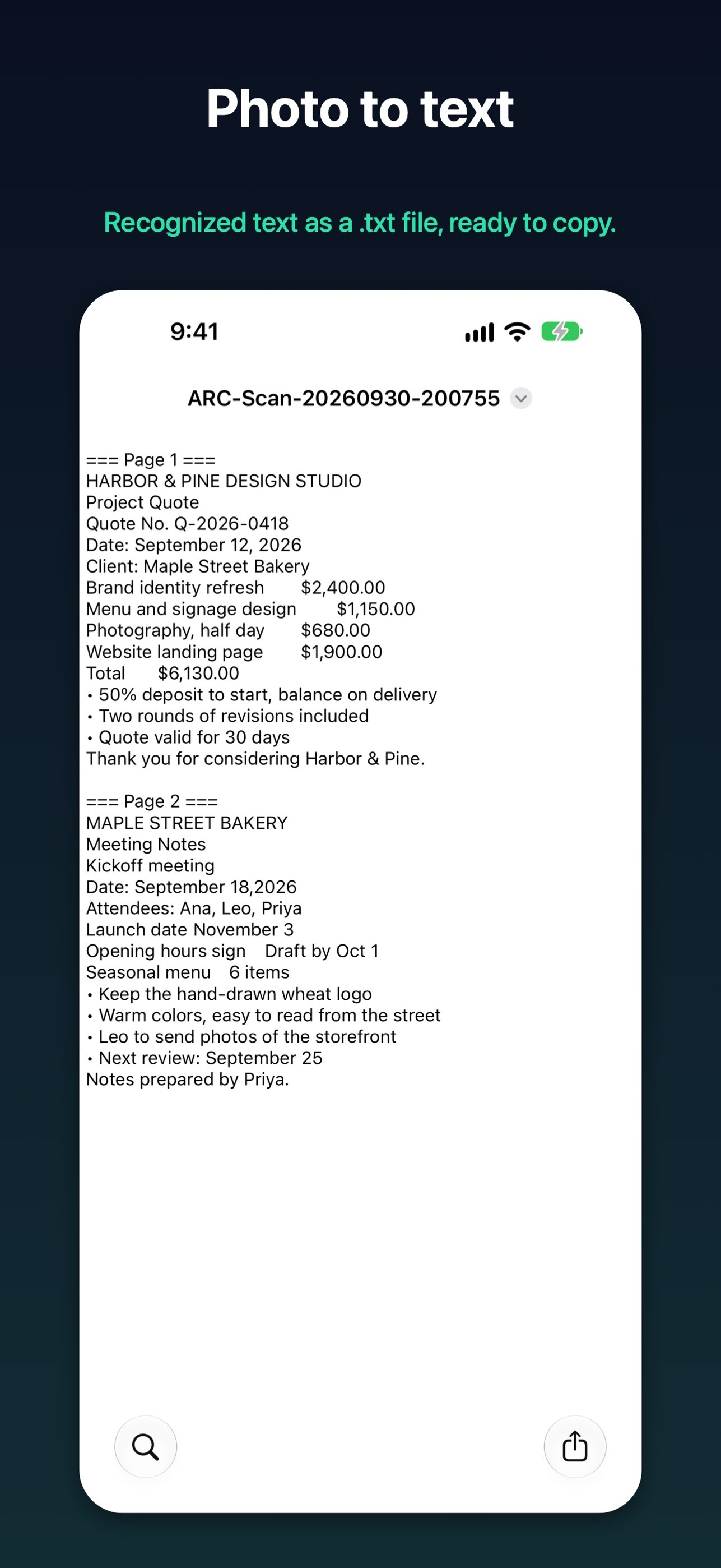 Screenshot 3 of ARC Scanner: Scan to Text