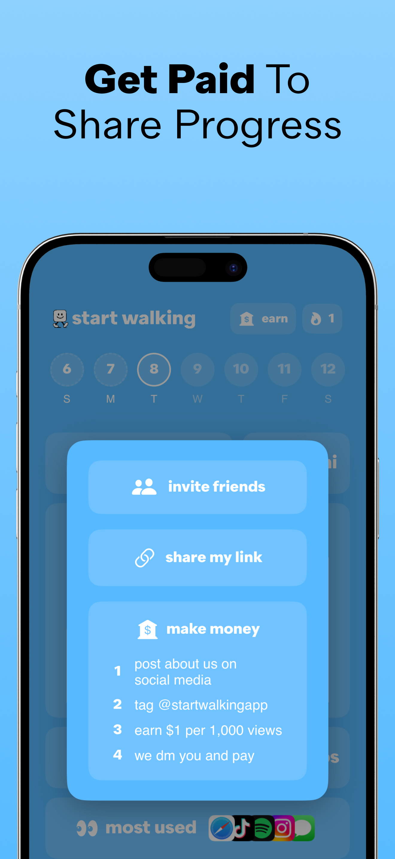 start walking - app blocker