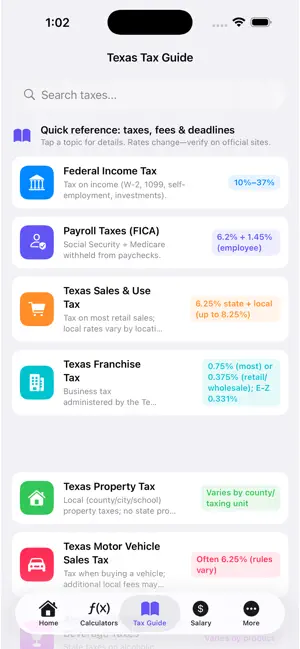 Texas Tax Guide screenshot 4