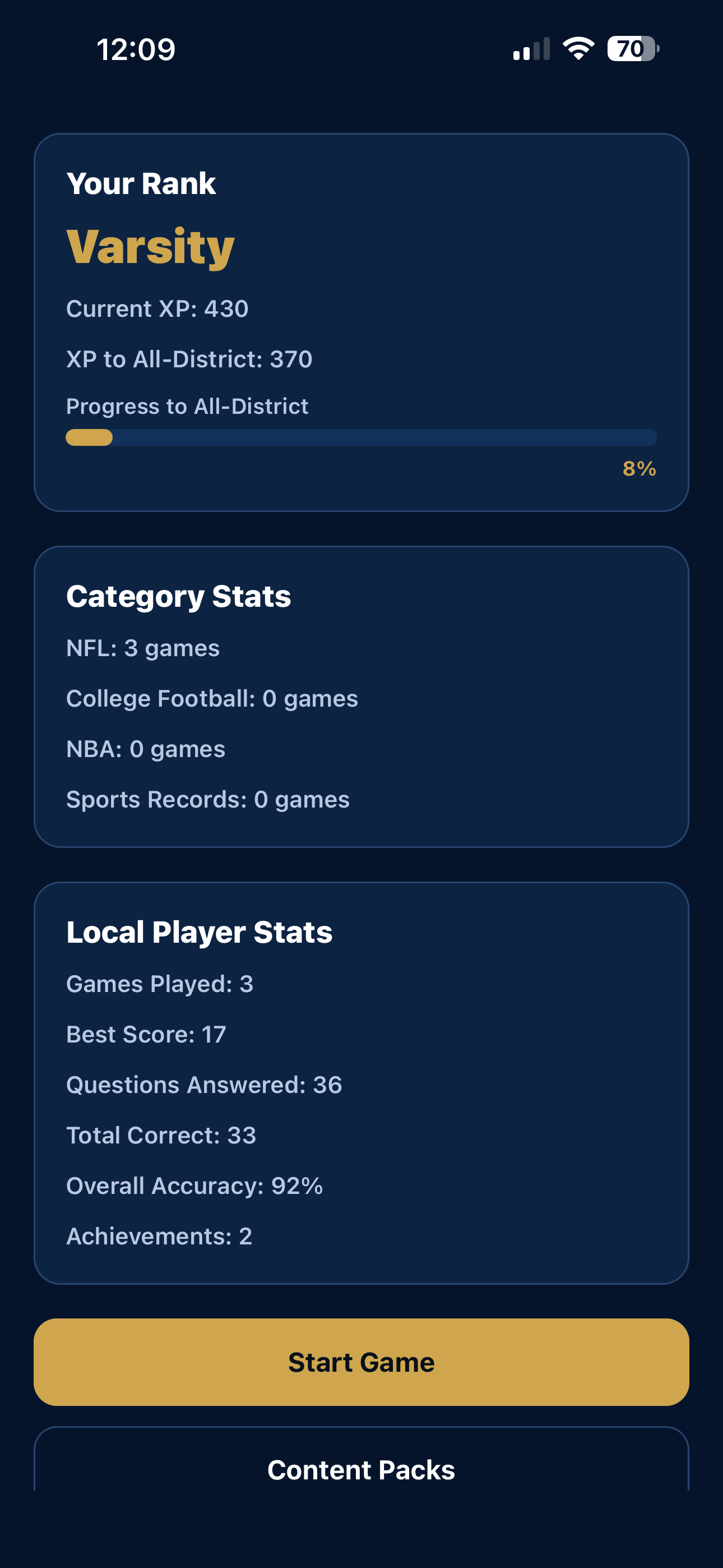 IQ Athlete IQ screenshot 2
