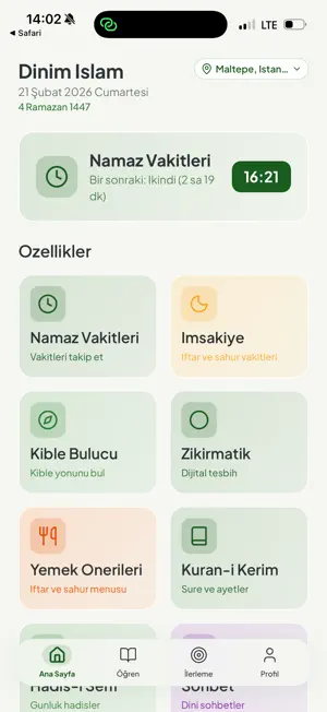 Dinim İslam - imsakiye zikirma screenshot 1