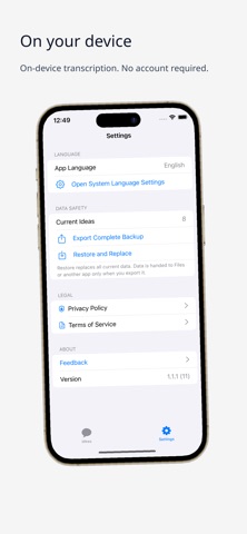 IdeaMic: Offline Voice Notes Screenshot 2 of 3