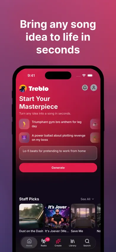 Treblo - AI Music screenshot 2