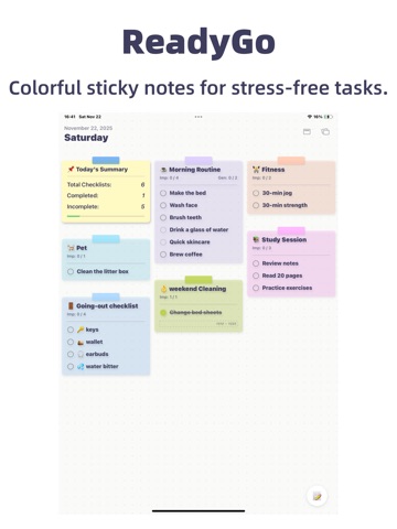 ReadyGo: Tasks & Habits iPad screenshot