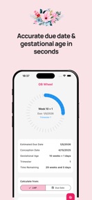 OB Wheel Pregnancy Calculator screenshot