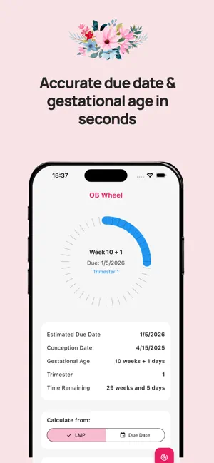 OB Wheel Pregnancy Calculator screenshot 2