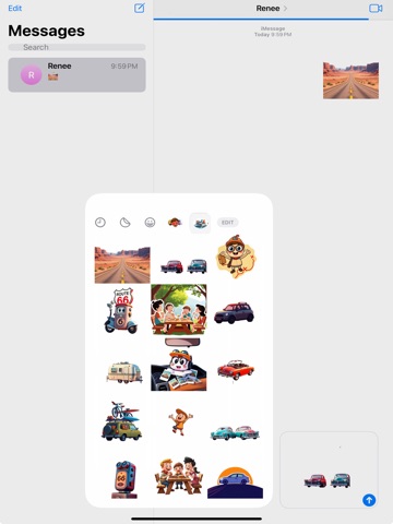 Road Trip Adventures Stickers iPad screenshot