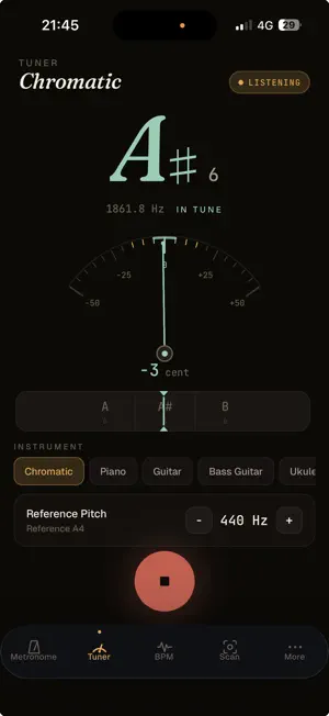 Tempi - Metronome and Tuner screenshot 2