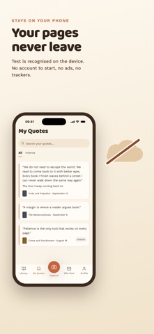 Milo: Book Quotes & Journal iPhone screenshot