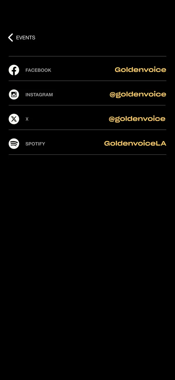Screenshot #3 pour Goldenvoice Festivals