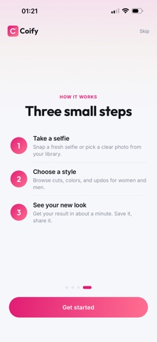Coify: AI Hairstyle Try-On iPhone screenshot