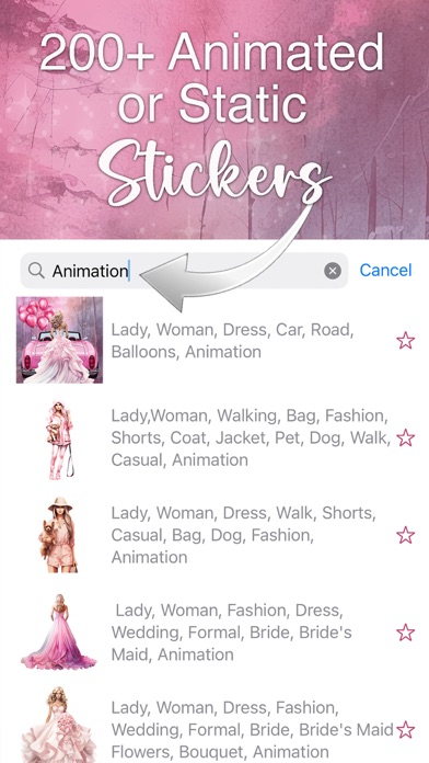 I Love Pink Stickers Screenshot