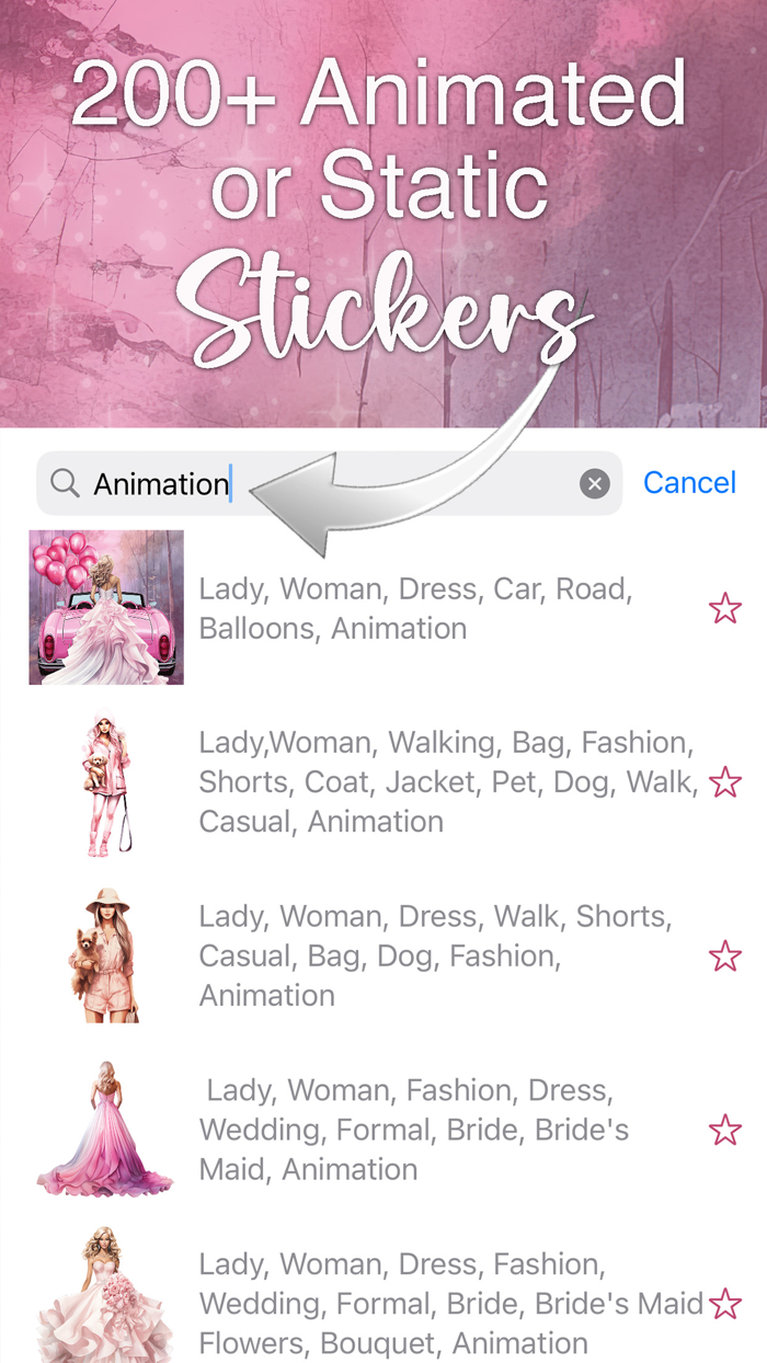 I Love Pink Stickers