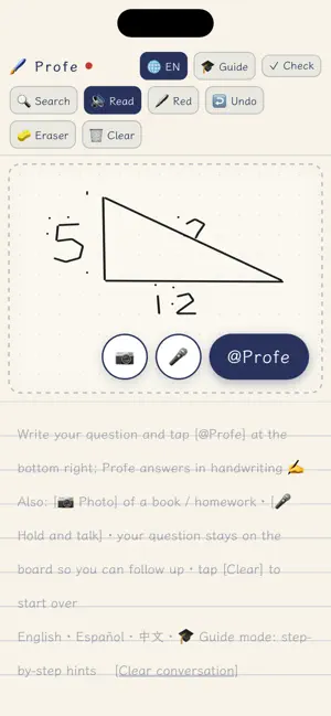 Profe: Handwriting Tutor screenshot 1