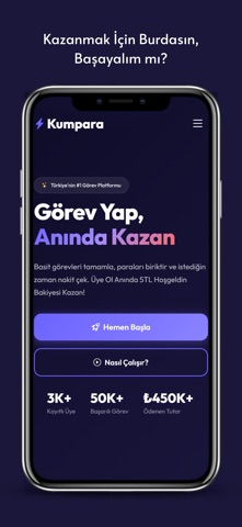 Kumpara:Görev Yap,Kazan! iPhone screenshot 1