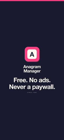 Anagram Manager: Word Puzzles iPhone screenshot