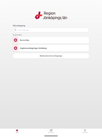 Min vård Region Jönköpings län iPad screenshot 1
