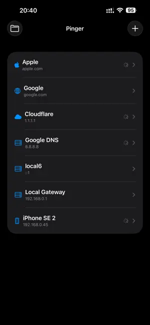 Pinger - 网络延迟监测 截图