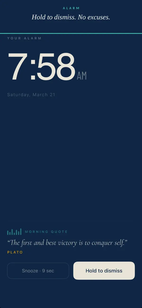 Screenshot #3 pour Arise: Motivational Alarm